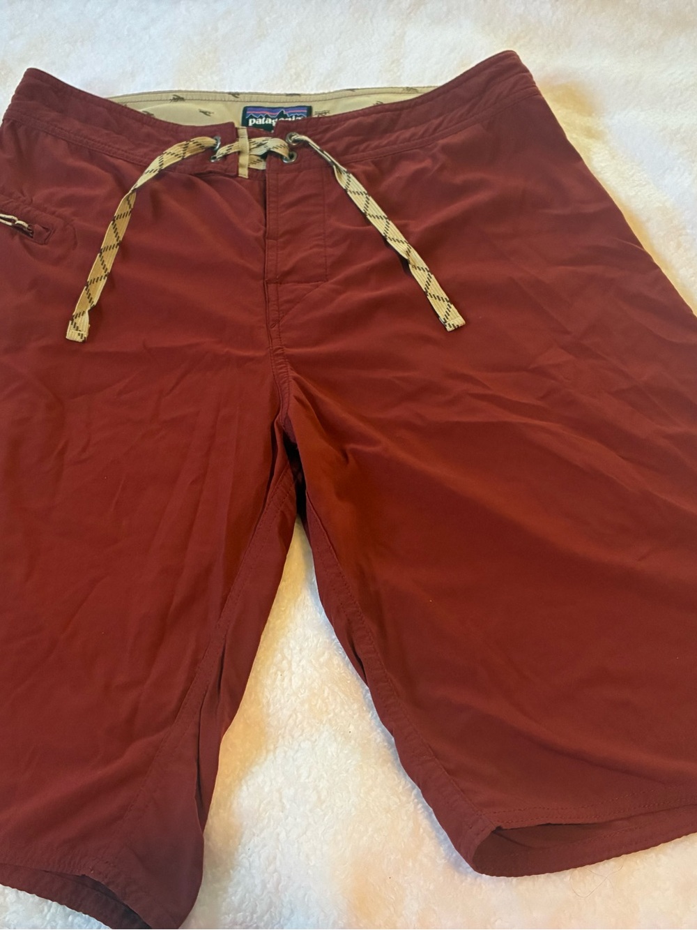 Patagonia Rust Red Drawstring Shorts